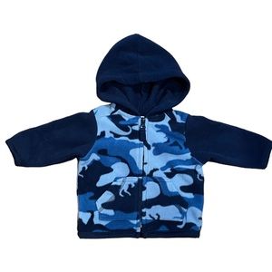 Old Navy Dinosaur Camo Fleece Zip-up Hoodie/Jacket